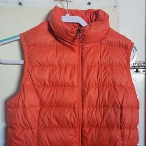 Eddie Bauer Down Vest Bright Orange